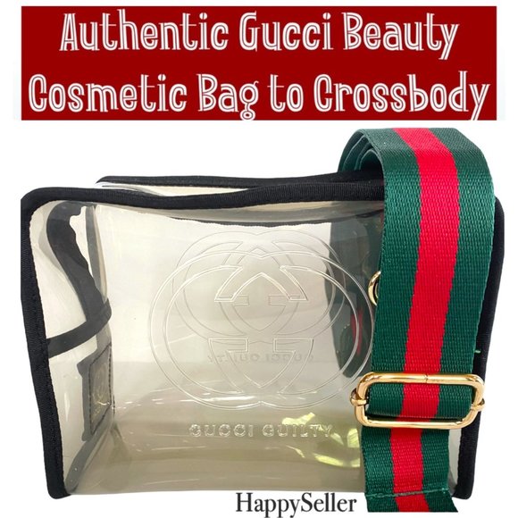 Gucci Guilty Cosmetic Pouch to Crossbody Clear Stadium Bag Handbag Purse New